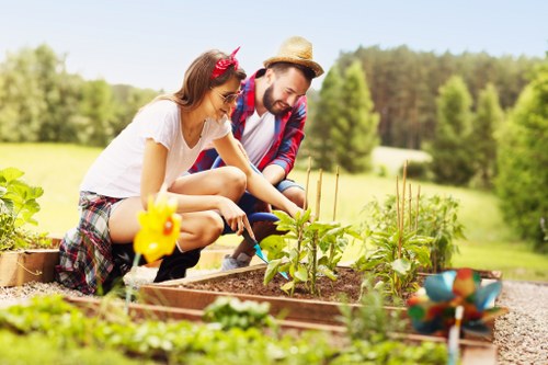 Commercial gardening services in Cranford maintaining a smart business frontage